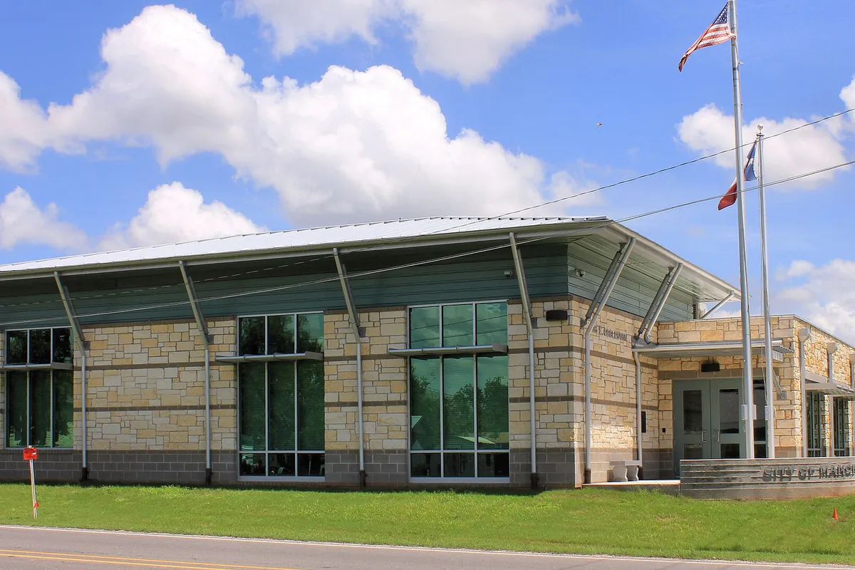 The new city hall in Manor, Texas